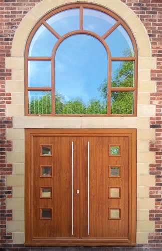 You can have arched double glazing above your front door